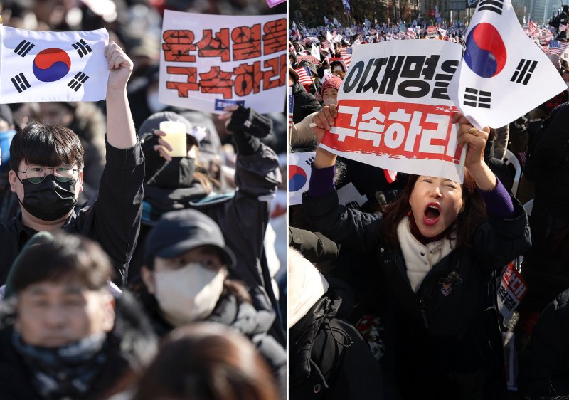 윤석열 대통령 탄핵 찬반 집회. 사진=뉴시스