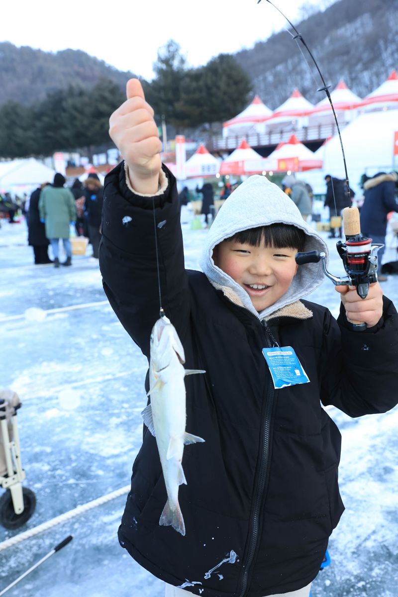 "얼음낚시 재밌어요"...2025화천산천어축제 11일 개막