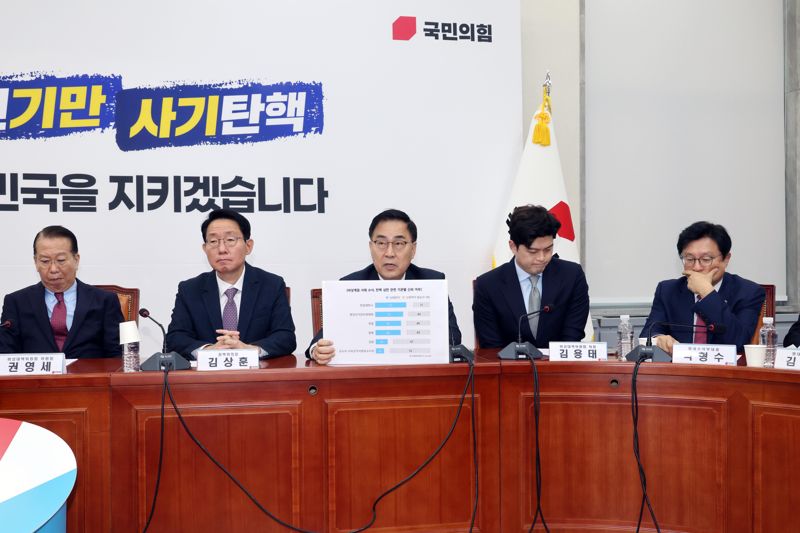 최형두 국민의힘 비상대책위원이 13일 서울 여의도 국회에서 열린 비상대책위원회의에서 발언을 하고 있다. 사진=박범준 기자