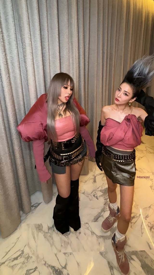 씨엘, 무대 의상 입은 2NE1 완전체 공개…산다라박 폭탄 헤어 [N샷]