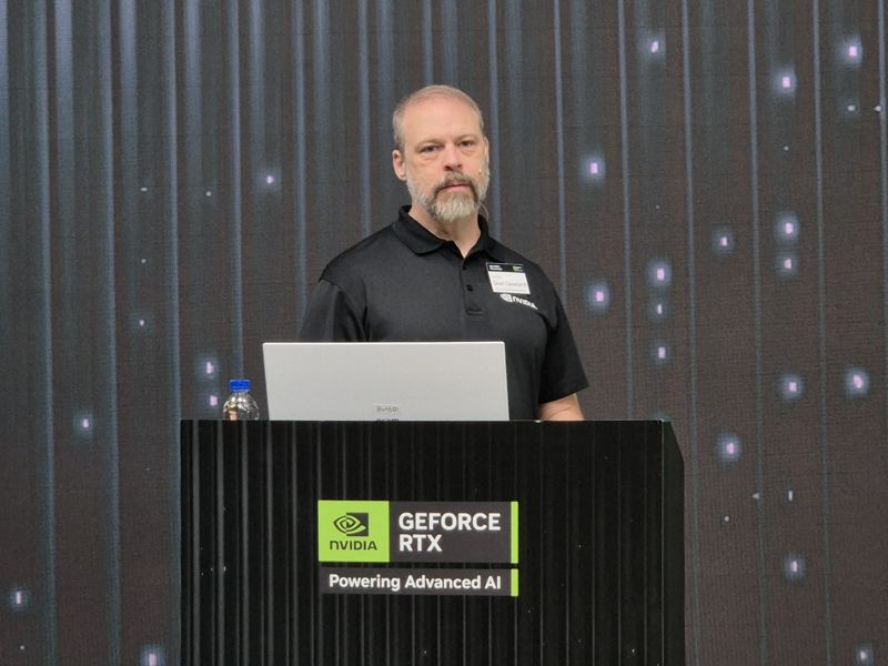 션 클리블랜드 엔비디아 지포스 테크 마케팅 디렉터. 사진=구자윤 기자