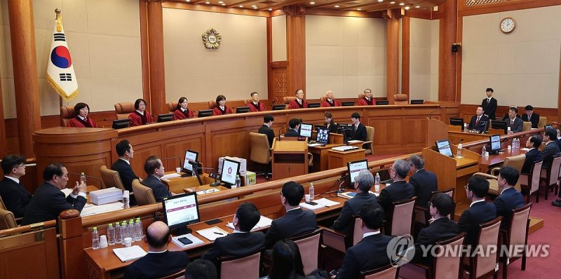 윤석열 대통령 탄핵심판 3차 변론 (출처=연합뉴스)