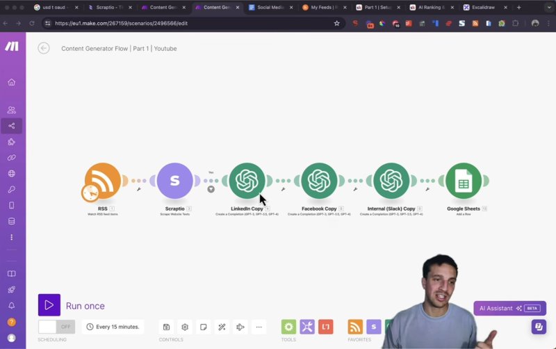 유튜버 'Nico'가 설명하는 AI 자동 콘텐츠 생성 방법 (Nico 유튜브 화면 갈무리)