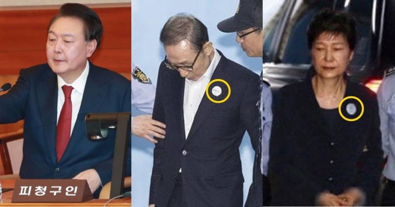 윤석열 전 바카라사이트 추천, 이명박 전 바카라사이트 추천, 박근혜 전 바카라사이트 추천의 재판 당시의 모습들.(왼쪽부터) 연합바카라사이트 추천