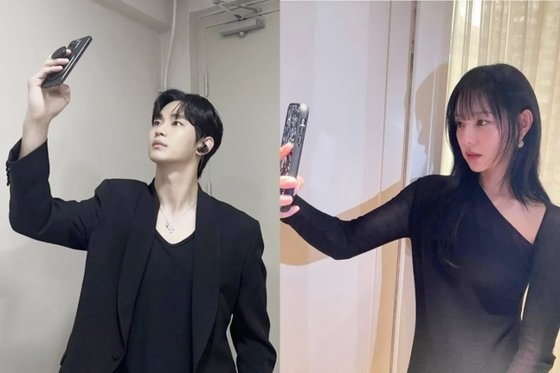 김수현(왼쪽), 김지원