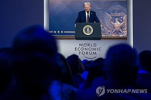 세계경제포럼 화상연설 하는 트럼프 대통령 (출처=연합뉴스)