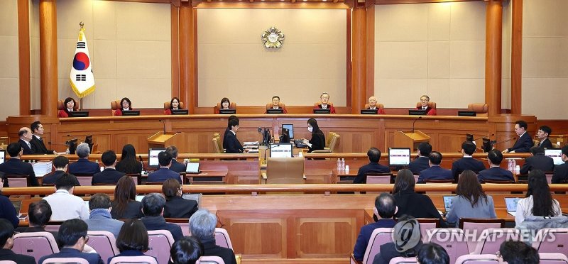 윤석열 대통령 탄핵심판 4차 변론 (출처=연합뉴스)