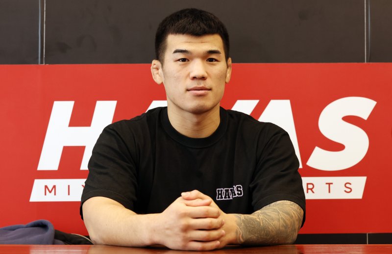 UFC 진출 22호 한국인 파이터 고석현 선수가 22일 오후 서울 강남구 하바스 mma에서 뉴스1과 인터뷰를 하고 있다. 2025.1.22/뉴스1 ⓒ News1 임세영 기자