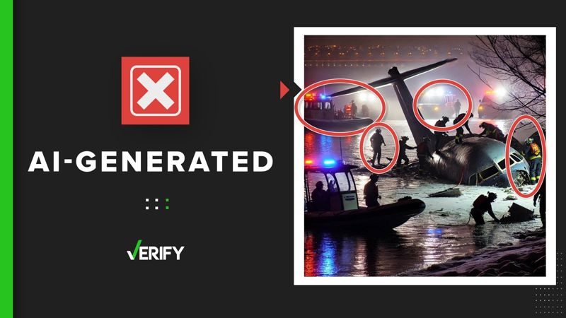 비극적 사고에도 어김없이 등장한 가짜사진… '워싱턴DC 여객기 사고'