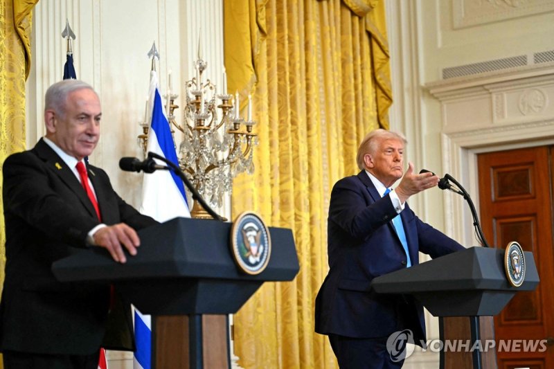 네타냐후 이스라엘 총리와 트럼프 미국 대통령 (출처=연합뉴스)