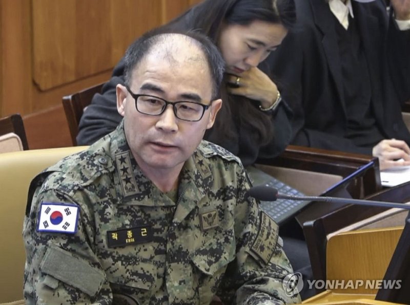 곽종근 전 특전사령관, 윤 대통령 탄핵 심판 피청구인 측 질문에 답변 (출처=연합뉴스)