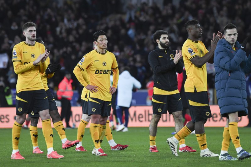 [울버햄튼=AP/뉴시스] 잉글랜드 프로축구 프리미어리그(EPL) 울버햄튼의 황희찬. 2025. 1. 25.