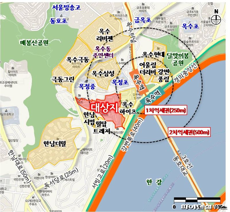 한남하이츠 위치도. 서울시 제공