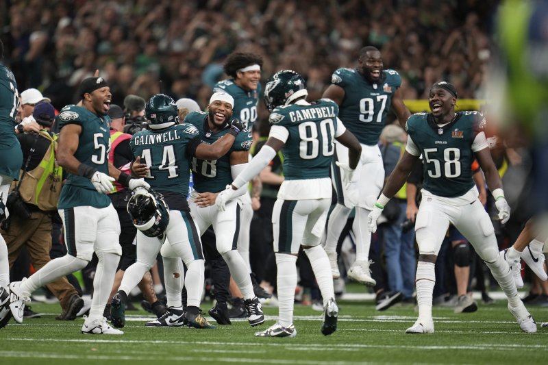 [뉴올리언스=AP/뉴시스] 제59회 슈퍼볼에서 우승한 미국프로풋볼(NFL) 필라델피아 이글스. 2025. 2. 9.