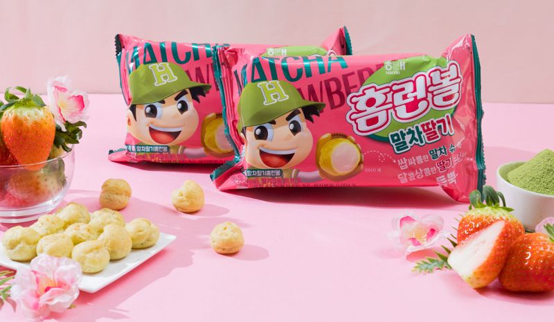 홈런볼, 초코 대신 딸기와 말차 넣은 봄 한정 에디션 나왔다