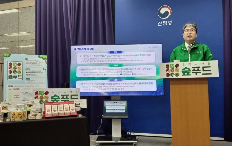 임상섭 산림청장이 11일 정부대전청사에서 ‘먹거리 임산물 소비 활성화 대책’ 브리핑을 하고 있다./뉴스1