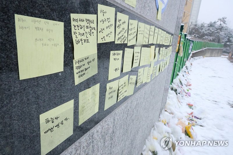 '하늘아, 하늘에선 편히 쉬어' (출처=연합뉴스)