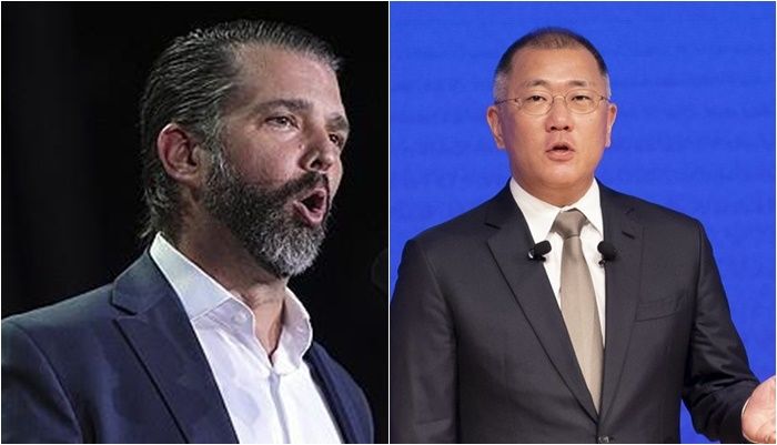 정의선 회장, '美실세' 트럼프 장남과 골프장서 포착