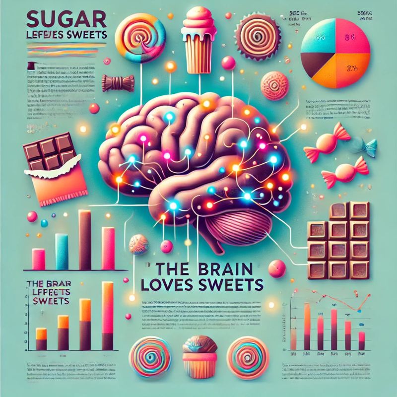 포만감에도 디저트를 찾는 건 뇌 신경세포 때문이라는 내용의 이미지를 챗GPT로 생성. /사진=챗GPT