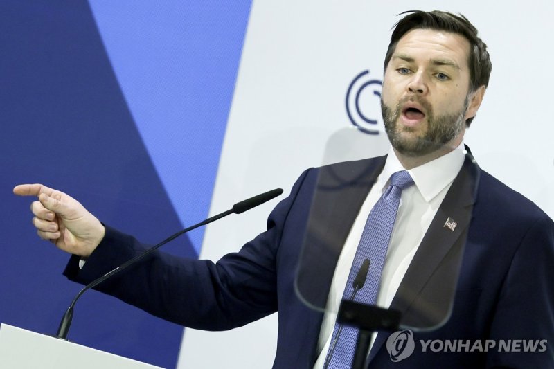 지난해 민휀안보회의에서 연설 중인 밴스 부통령. 사진=연합뉴스