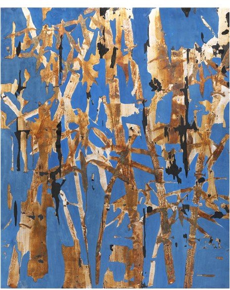 최우수작가 촤유선_가을가을해_80.3X53cm_은박위에채색_2022. *재판매 및 DB 금지