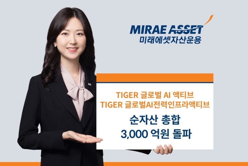 미래에셋운용 'TIGER 글로벌AI' ETF 2종 순자산 3천억원 돌파 (출처=연합뉴스)