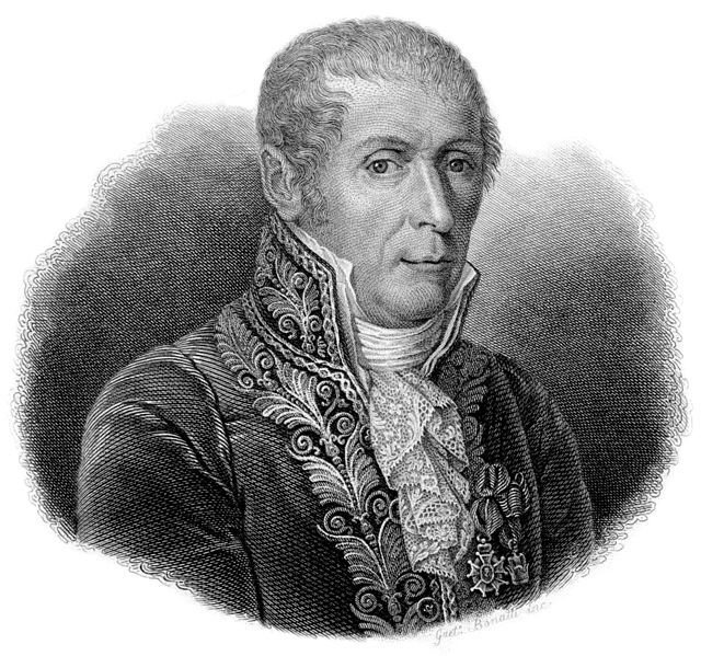 알레산드로 볼타. (출처: Garavaglia Giovita(1790-1835) - Gaetano Bonatti (inc.)(1834), Public domain, via Wikimedia Commons)
