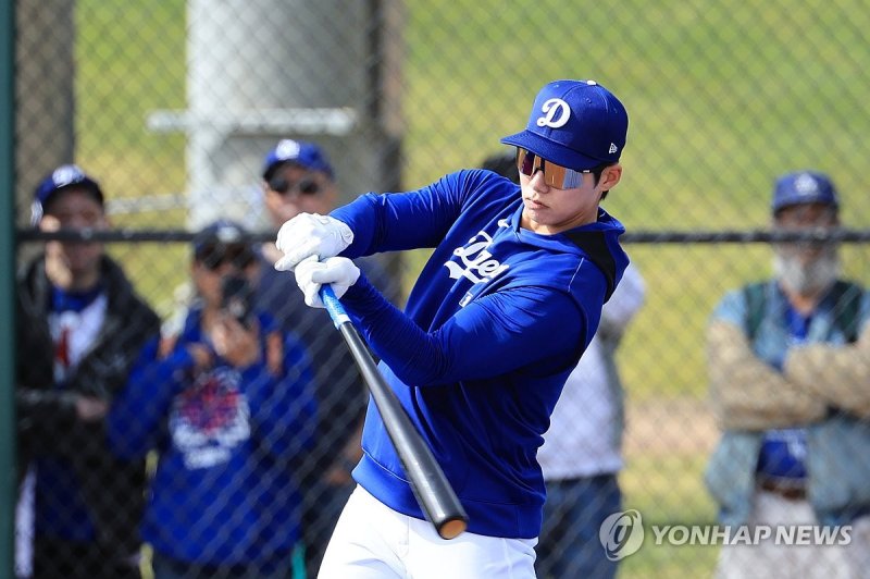 타격 훈련하는 다저스 김혜성 (출처=연합뉴스)