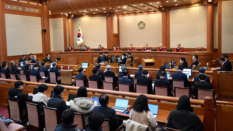 13일 서울 종로구 헌법재판소에서 윤석열 대통령 탄핵심판 8차 변론이 열리고 있다./뉴스1 ⓒ News1 사진공동취재단