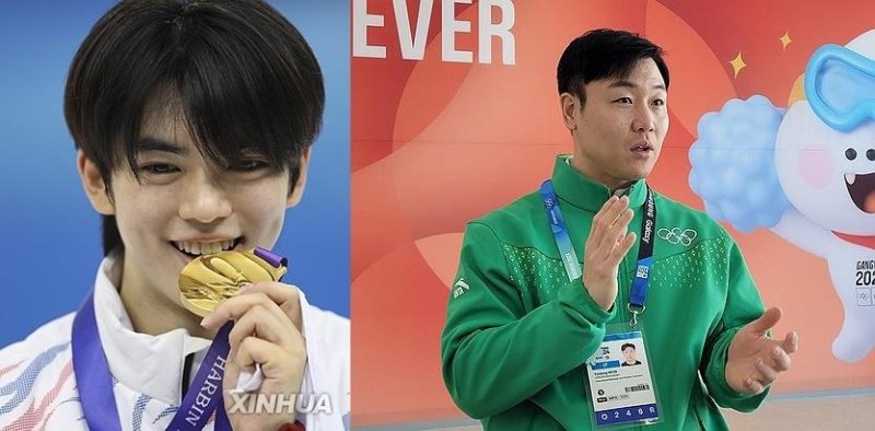 IOC 선수위원 국내 후보인 차준환(왼쪽)과 원윤종 (출처=연합뉴스)