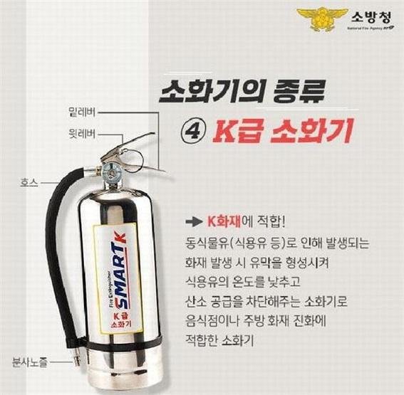 [창원=뉴시스] 강경국 기자 = 주방용 K급 소화기 안내 포스터. (사진=창원시청 제공). 2025.02.18. photo@newsis.com *재판매 및 DB 금지