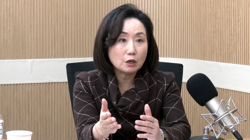 전주혜 전 국민의힘 의원이 18일 뉴스1TV '팩트앤뷰'에 출연해 질문에 답하고 있다.