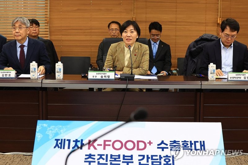 2025년 제1차 K-푸드 플러스 수출확대 추진본부 간담회 (출처=연합뉴스)