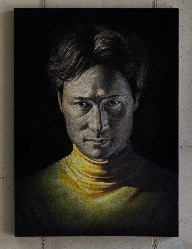 이재삼 자화상, 〈저 너머(Beyond There)〉_ 1998_캔버스에 목탄_아크릴릭_91 × 65,5cm. 사진=사비나미술관 제공. 2025.02.18. *재판매 및 DB 금지