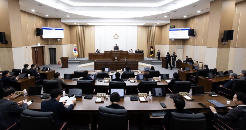[김포=뉴시스] 정일형 기자 = 김포시의회 본회의 전경. (사진은 김포시의회 제공)