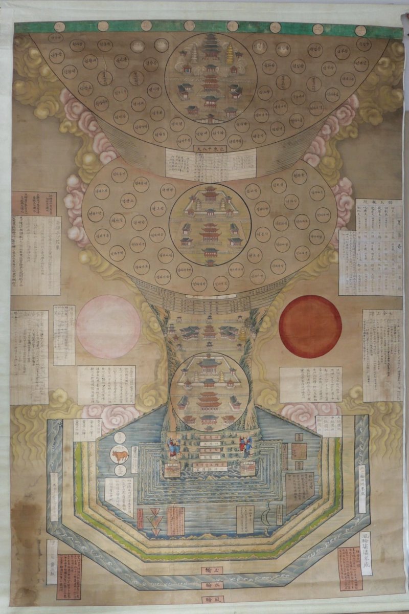 대전 유성구 추목동에 있는 수운교 소장의 대형 종교화 ‘수운교 삼천대천세계도(三千大天世界圖)’.(대전시 제공.재판매 및 DB금지)/뉴스1