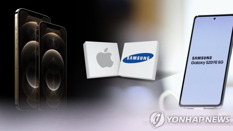 아이폰과 갤럭시 스마트폰(CG) (출처=연합뉴스)