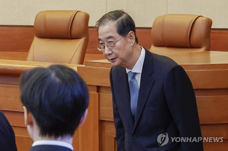 한덕수 총리, 탄핵심판 첫 변론기일 출석 (출처=연합뉴스)