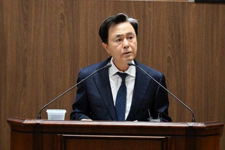 19일 충남도의회 제357회 제2차본회의 참석한 김태흠 충남지사 (출처=연합뉴스)