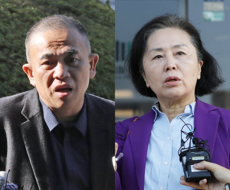 김건희 여사 공천개입 의혹의 핵심 인물인 명태균 씨(왼쪽)와 김영선 전 국민의힘 의원. (뉴스1 DB)/뉴스1