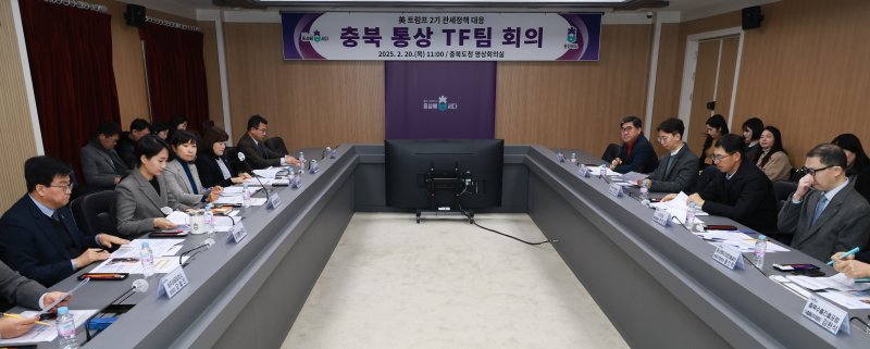 '트럼프 2기 관세 정책 대응 통상 TF팀' 회의(충북도 제공. 재판매 및 DB금지)