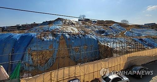 후백제 토성 발견된 전주 종광대 재개발 현장 (출처=연합뉴스)
