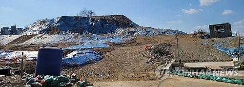 공사 멈춘 전주 종광대 재개발 현장 (출처=연합뉴스)