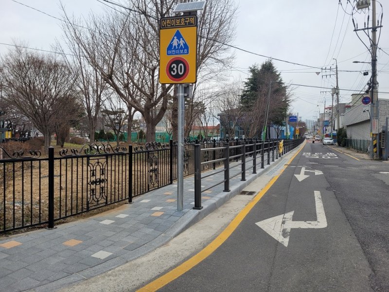 전북 군산시 동초등학교 앞 어린이보호구역(전북경찰청 제공. 재판매 및 DB금지).2025.2.21/뉴스1