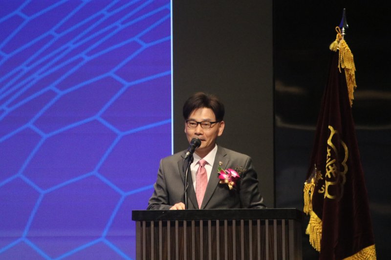 제64회 대한변리사회 정기총회에서 김두규 회장이 인사말을 하고 있다.(대한변리사회 제공.재판매 및 DB금지)/뉴스1
