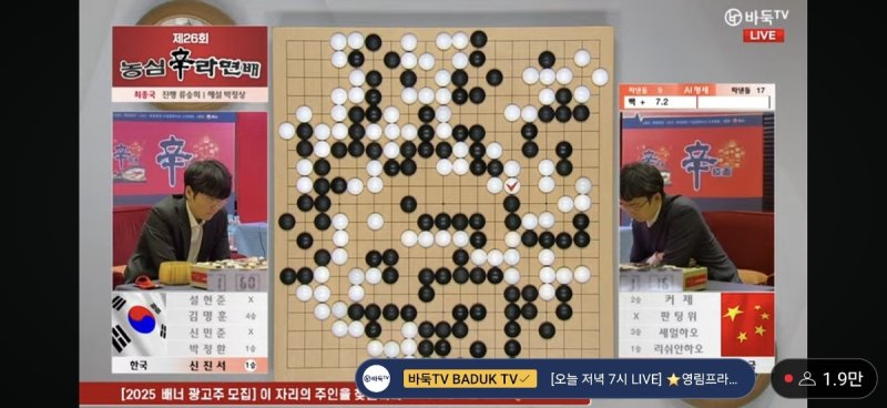 신진서 9단이 농심신라면배에서 한국의 5연패를 견인했다. (출처=연합뉴스)