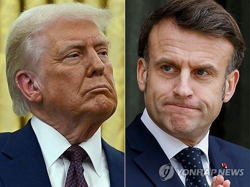 트럼프 대통령과 마크롱 대통령 (출처=연합뉴스)