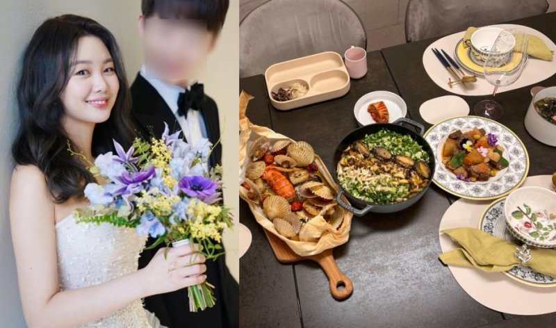 [서울=뉴시스] SBS 아나운서 출신 방송인 김수민이 남편을 위해 생일상을 차렸다. (사진=김수민 인스타그램 캡처) 2025.02.22. photo@newsis.com *재판매 및 DB 금지