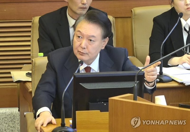 윤 대통령, 탄핵 심판 10차 변론 발언 (출처=연합뉴스)