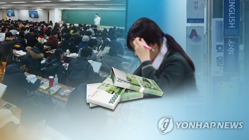 초중고 사교육비(CG) (출처=연합뉴스)